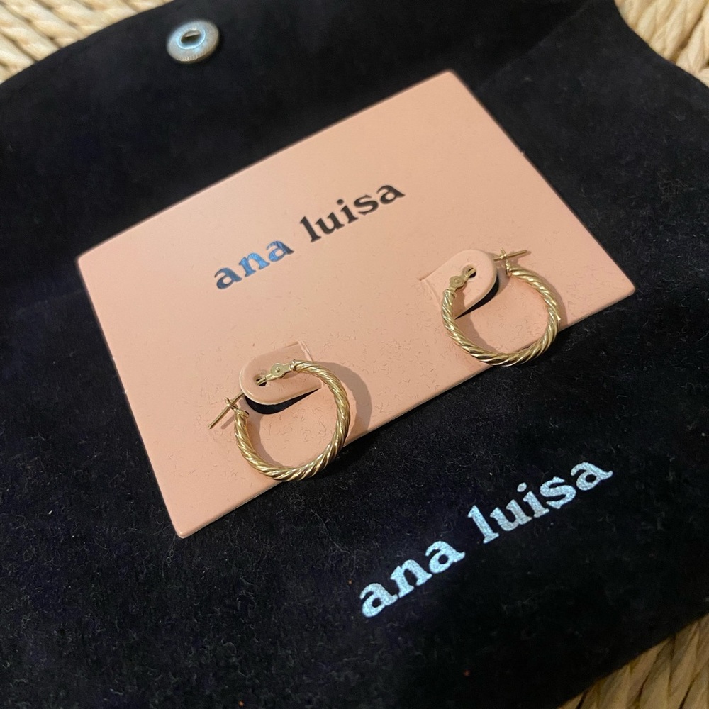 Ana Luisa 14k Gold Braided Hoop Earrings